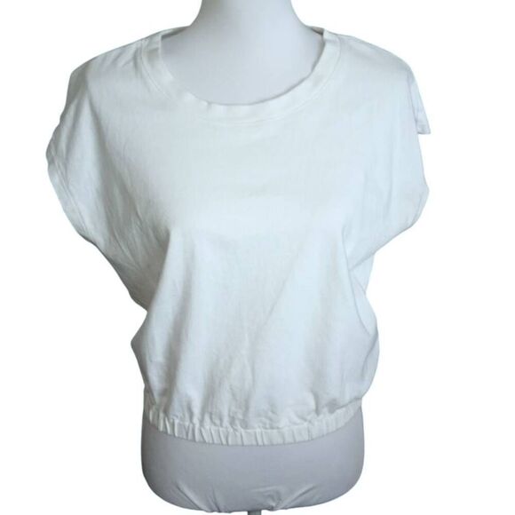 MADEWELL CROP WHITE T-SHIRT SZ. M EUC. - Picture 1 of 5